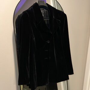 INC International Concepts Black Velvet Blazer